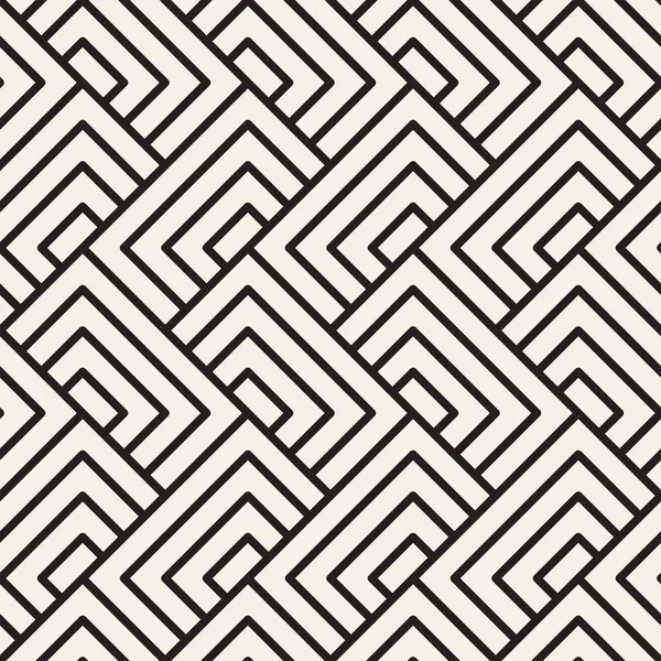 Soyut geometrik desen çizgili. Vektör sorunsuz arka plan. Siyah ve beyaz doğrusal kafes doku.