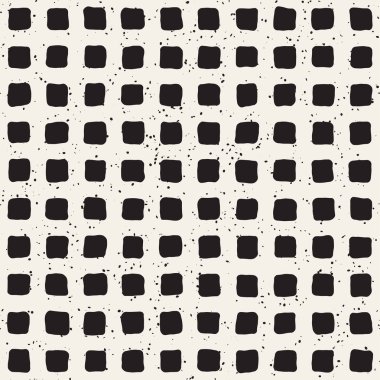 Elle çizilmiş stil etnik seamless modeli. Grungy geometrik şekiller arka plan siyah ve beyaz.