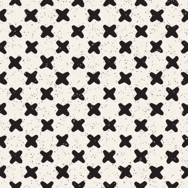 Elle çizilmiş çizgiler seamless grungy modeli. Soyut geometrik yinelenen kiremit doku siyah beyaz.