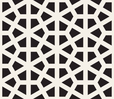 Vektör kusursuz desen. Modern stil soyut doku. Çizgili elementten geometrik fayanslar tekrarlanıyor