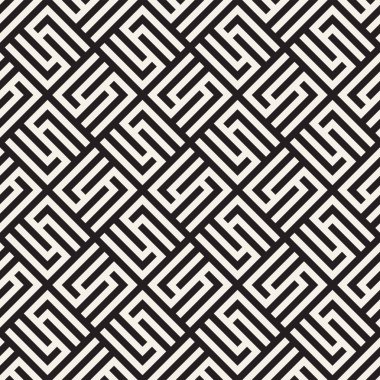 Vektörsüz ince kafes deseni. Monokrom sarmallı modern stil dokusu. Geometrik ızgara tekrarlanıyor. Basit grafik tasarım arkaplanı. 