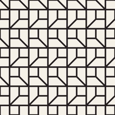 Vektör kusursuz desen. Modern stil soyut doku. Çizgili elementten geometrik fayanslar tekrarlanıyor