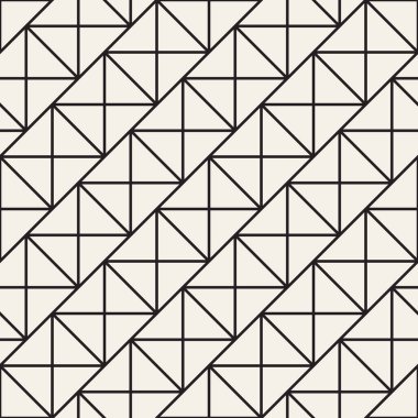 Vektör kusursuz desen. Modern stil soyut doku. Çizgili elementten geometrik fayanslar tekrarlanıyor