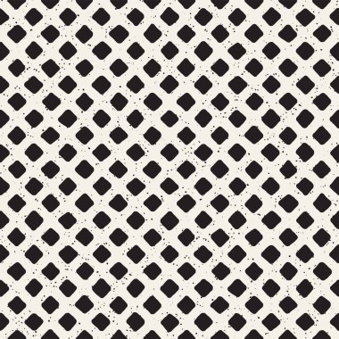 El çizimi pürüzsüz desen. Soyut geometrik şekiller arka plan siyah ve beyaz. Vektör etnik stil kirli dokusu.