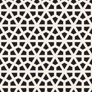 Vektör kusursuz desen. Modern stil soyut doku. Çizgili elementten geometrik fayanslar tekrarlanıyor