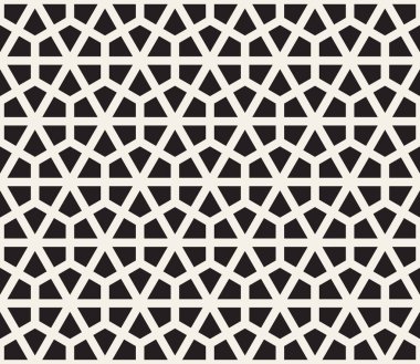 Vektör kusursuz desen. Modern stil soyut doku. Çizgili elementten geometrik fayanslar tekrarlanıyor