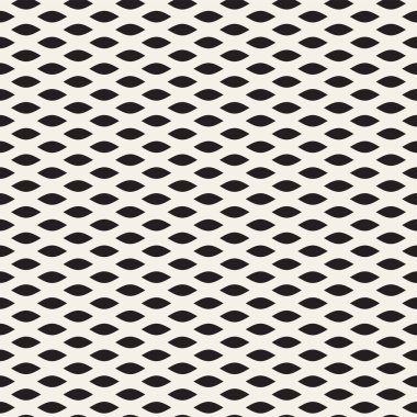 Vektör sorunsuz siyah ve beyaz dalgalı basit desen hatları. Geometrik arka plan