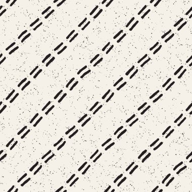 Elle çizilmiş çizgiler seamless grungy modeli. Soyut geometrik yinelenen kiremit doku siyah beyaz.