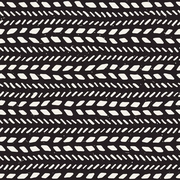 Basit Mürekkep Geometrik Desen Tek Renkli Siyah Beyaz Konturlar Arka — Stok Vektör