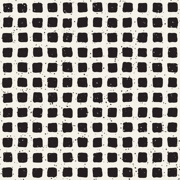 El çizimi pürüzsüz desen. Soyut geometrik şekiller arka plan siyah ve beyaz. Vektör etnik stil kirli dokusu.