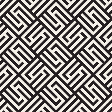 Vektörsüz ince kafes deseni. Monokrom sarmallı modern stil dokusu. Geometrik ızgara tekrarlanıyor. Basit grafik tasarım arkaplanı. 
