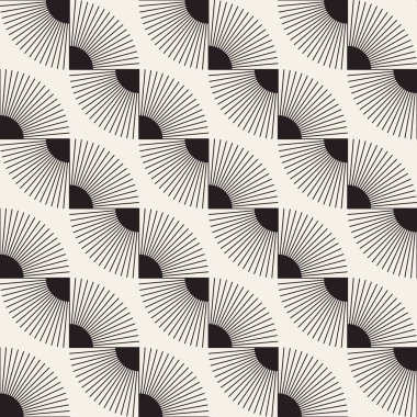 Vektör kusursuz desen. Modern stil soyut doku. Çizgili elementten geometrik fayanslar tekrarlanıyor