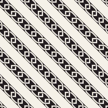 Vektör kusursuz desen. Modern stil soyut doku. Çizgili elementten geometrik fayanslar tekrarlanıyor