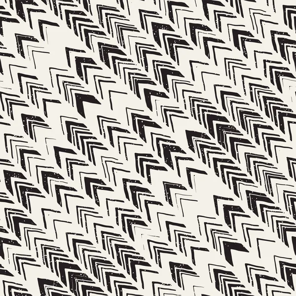 Шеврон Черно Белом Цвете Абстрактный Векторный Гранжевый Фон — стоковый вектор