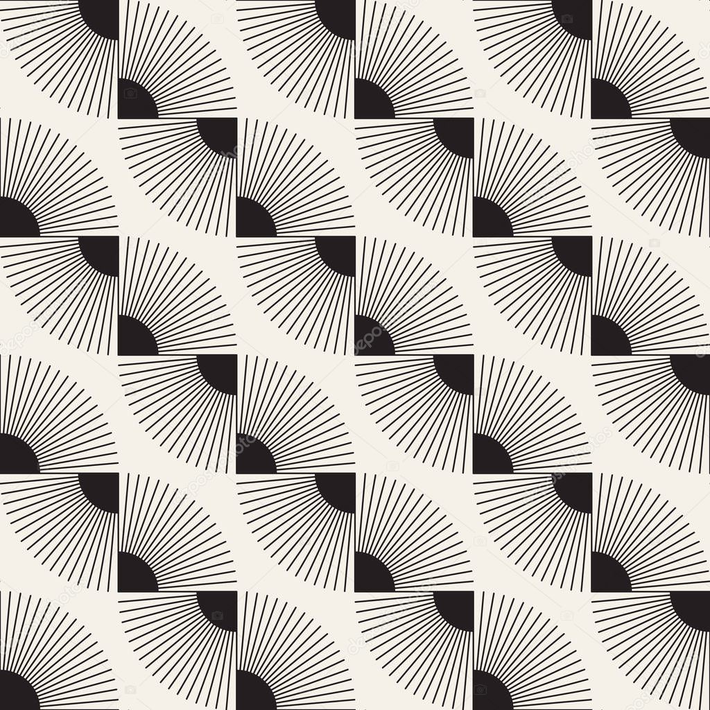 Vector seamless pattern. Modern stylish abstract texture. Repeating geometric tiles from striped element