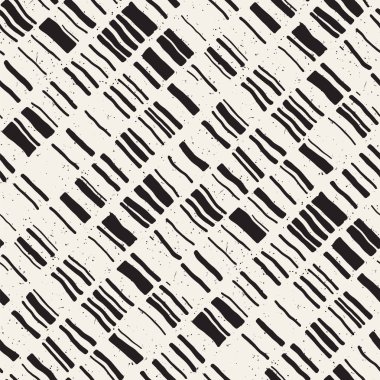 Dikişsiz el çekilmiş tarzı chevron desen siyah ve beyaz. Soyut vektör grungy arka plan