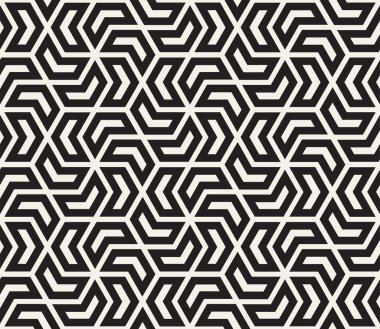 Vektör kusursuz desen. Modern stil soyut doku. Çizgili elementten geometrik fayanslar tekrarlanıyor