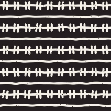 Elle çizilmiş çizgiler seamless grungy modeli. Soyut geometrik yinelenen kiremit doku siyah beyaz.