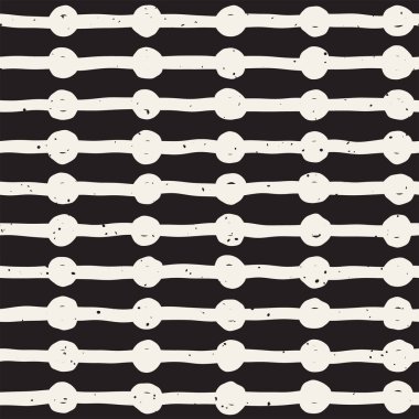 Elle çizilmiş çizgiler seamless grungy modeli. Soyut geometrik yinelenen kiremit doku siyah beyaz.