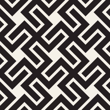 Vektör kusursuz desen. Modern stil soyut doku. Çizgili elementten geometrik fayanslar tekrarlanıyor