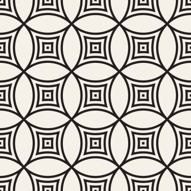 Vektör kusursuz desen. Modern stil soyut doku. Çizgili elementten geometrik fayanslar tekrarlanıyor