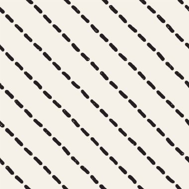 El çizimi pürüzsüz desen. Soyut geometrik şekiller arka plan siyah ve beyaz. Vektör etnik stil kirli dokusu.