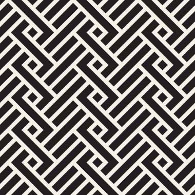 Vektör seamless modeli. Etnik şık Soyut doku. Geometrik fayans gelen çizgili öğe yinelenen