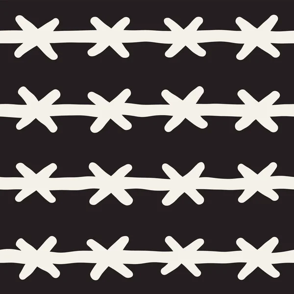 Hand Getekende Lijnen Naadloze Grungy Patroon Abstracte Geometrische Herhalende Tegel — Stockvector