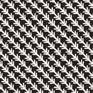 Elle çizilmiş çizgiler seamless grungy modeli. Soyut geometrik yinelenen kiremit doku siyah beyaz.