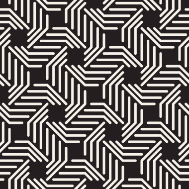 Vektör kusursuz desen. Modern stil soyut doku. Çizgili elementten geometrik fayanslar tekrarlanıyor