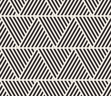 Vektör kusursuz desen. Modern stil soyut doku. Çizgili elementten geometrik fayanslar tekrarlanıyor