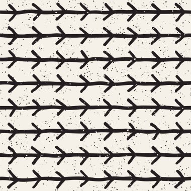 Elle çizilmiş çizgiler seamless grungy modeli. Soyut geometrik yinelenen kiremit doku siyah beyaz.