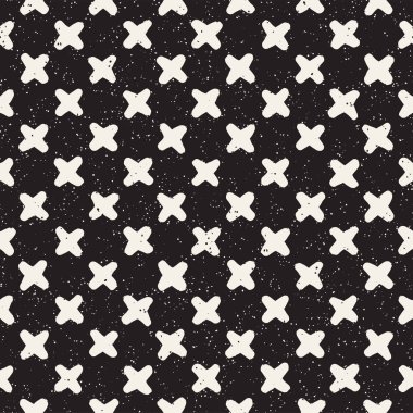 Elle çizilmiş çizgiler seamless grungy modeli. Soyut geometrik yinelenen kiremit doku siyah beyaz.