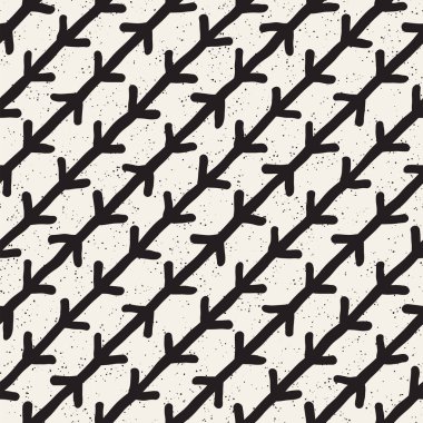 Elle çizilmiş çizgiler seamless grungy modeli. Soyut geometrik yinelenen kiremit doku siyah beyaz.