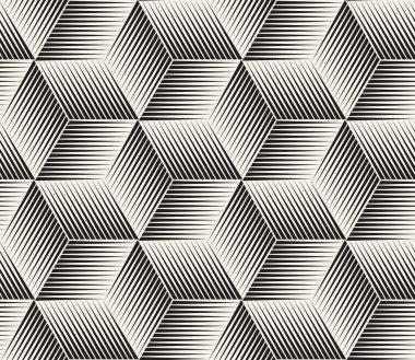 Vektör kusursuz desen. Modern stil soyut doku. Çizgili elementten geometrik fayanslar tekrarlanıyor