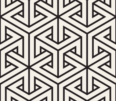 Vektör kusursuz desen. Modern stil soyut doku. Çizgili elementten geometrik fayanslar tekrarlanıyor