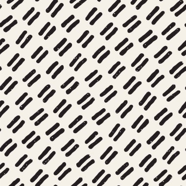 Elle çizilmiş çizgiler seamless grungy modeli. Soyut geometrik yinelenen kiremit doku siyah beyaz.