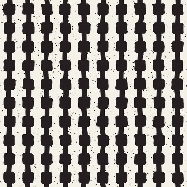 El çizimi pürüzsüz desen. Soyut geometrik şekiller arka plan siyah ve beyaz. Vektör etnik stil kirli dokusu.