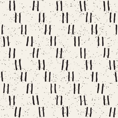 Elle çizilmiş çizgiler seamless grungy modeli. Soyut geometrik yinelenen kiremit doku siyah beyaz.