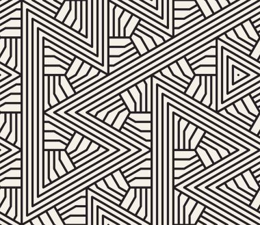 Vektör kusursuz desen. Modern stil soyut doku. Çizgili elementten geometrik fayanslar tekrarlanıyor