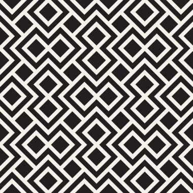 Vektör kusursuz desen. Modern stil soyut doku. Çizgili elementten geometrik fayanslar tekrarlanıyor