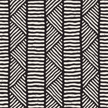 Kesintisiz geometrik doodle desen siyah ve beyaz. Adstract el çizilmiş çizgiler retro doku.