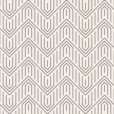 Vektör kusursuz desen. Modern stil soyut doku. Çizgili elementten geometrik fayanslar tekrarlanıyor