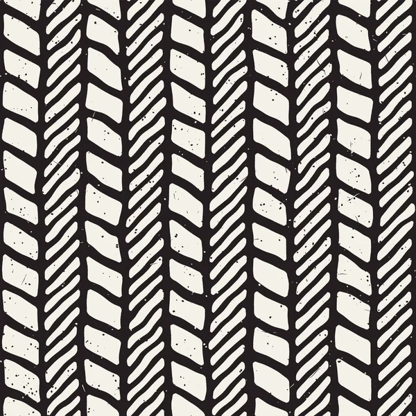 Tinta simples padrão geométrico. Monocromático fundo traços preto e branco. Textura de tinta desenhada à mão para o seu design — Vetor de Stock