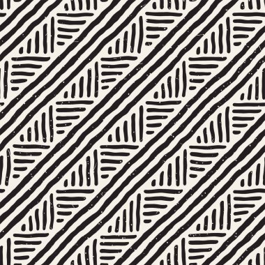 Kesintisiz geometrik doodle desen siyah ve beyaz. Adstract el çizilmiş çizgiler retro doku.