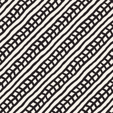 Basit mürekkep geometrik desen. Tek renkli siyah ve beyaz konturlar arka plan. Senin tasarı için doku fırça mürekkep el çekilmiş