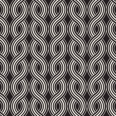 Vektör sorunsuz titreşim satırları desen yuvarlanır. Modern şık Soyut doku. Geometrik fayans gelen çizgili öğe yinelenen