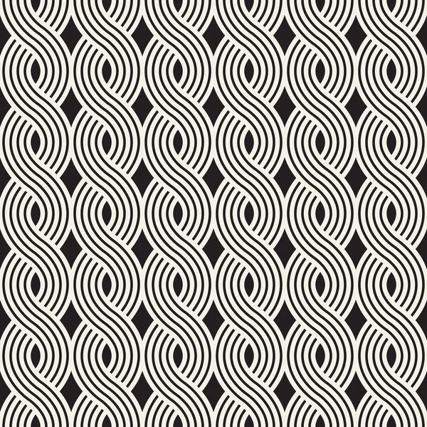 Vektör seamless modeli. Modern şık Soyut doku. Yinelenen gelen çizgili öğe geometrik çini dalgalı yuvarlak 