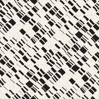 Dikişsiz el çekilmiş tarzı chevron desen siyah ve beyaz. Soyut vektör grungy arka plan