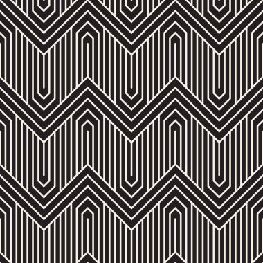 Vektör kusursuz desen. Modern stil soyut doku. Çizgili elementten geometrik fayanslar tekrarlanıyor